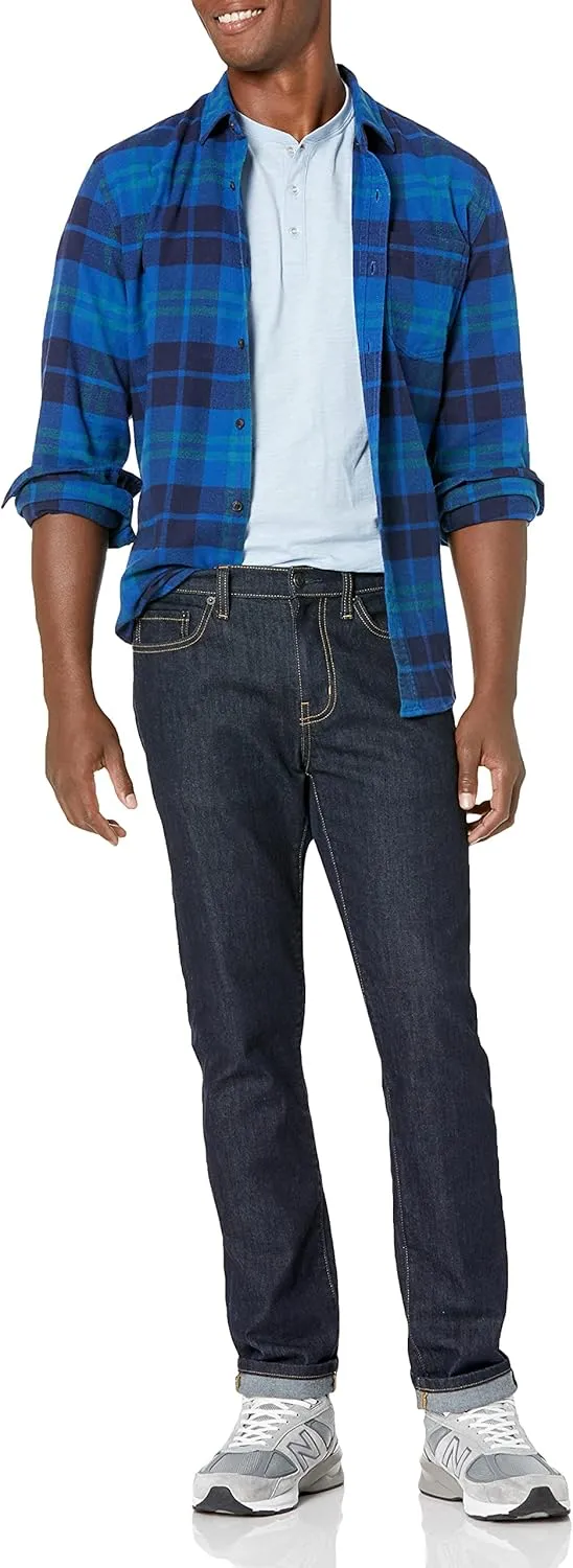 Amazon Essentials Men's Long-Sleeve Flannel Shirt (Available in Big & Tall)