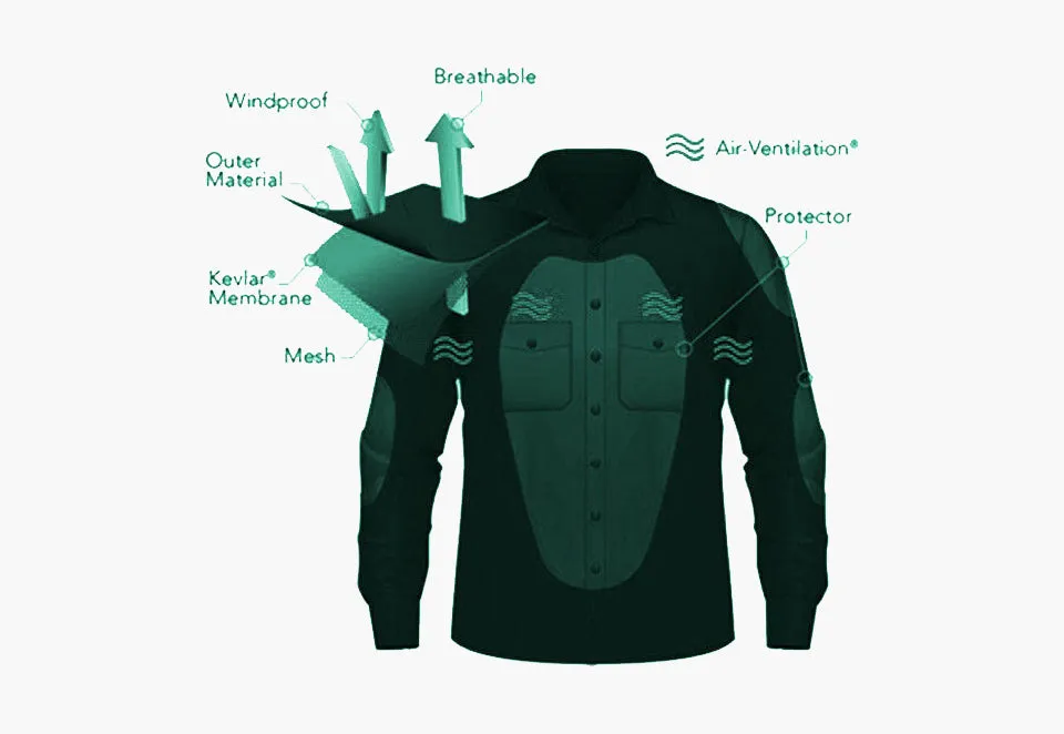 BGA Timber HD Motorcycle Shirt Blue/White
