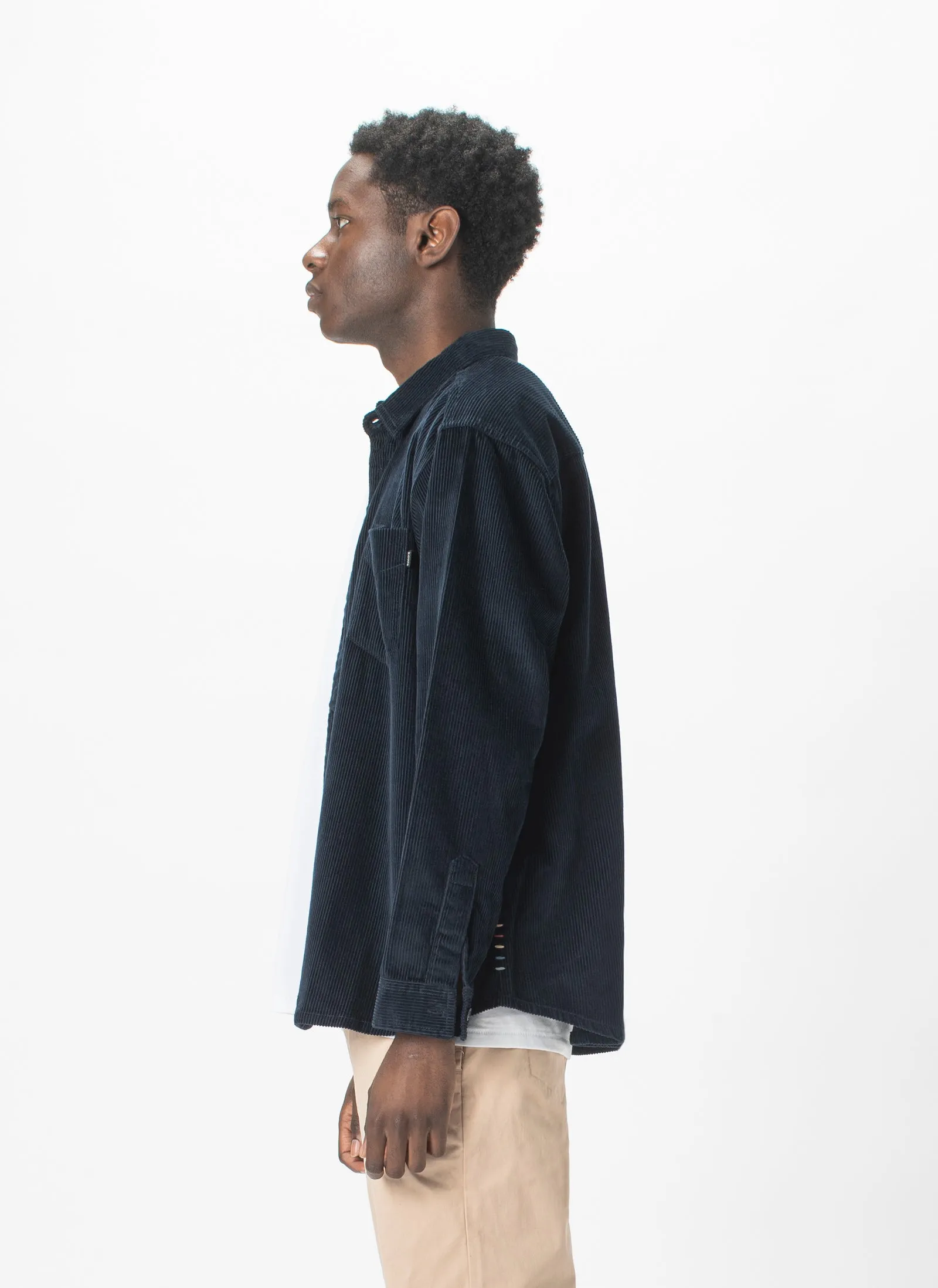 Cabin Long-Sleeve Shirt Navy Cord