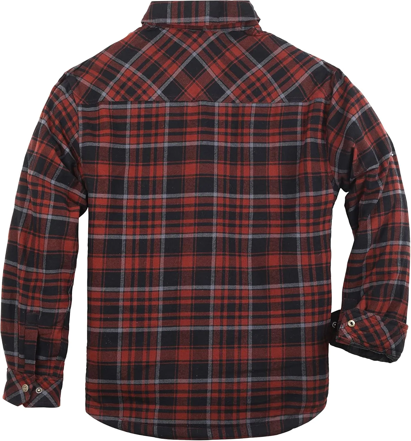 COEVALS CLUB Men's Flannel Shacket Casual Button Snap Sherpa Quilted Lined Premium Jacket Shirts