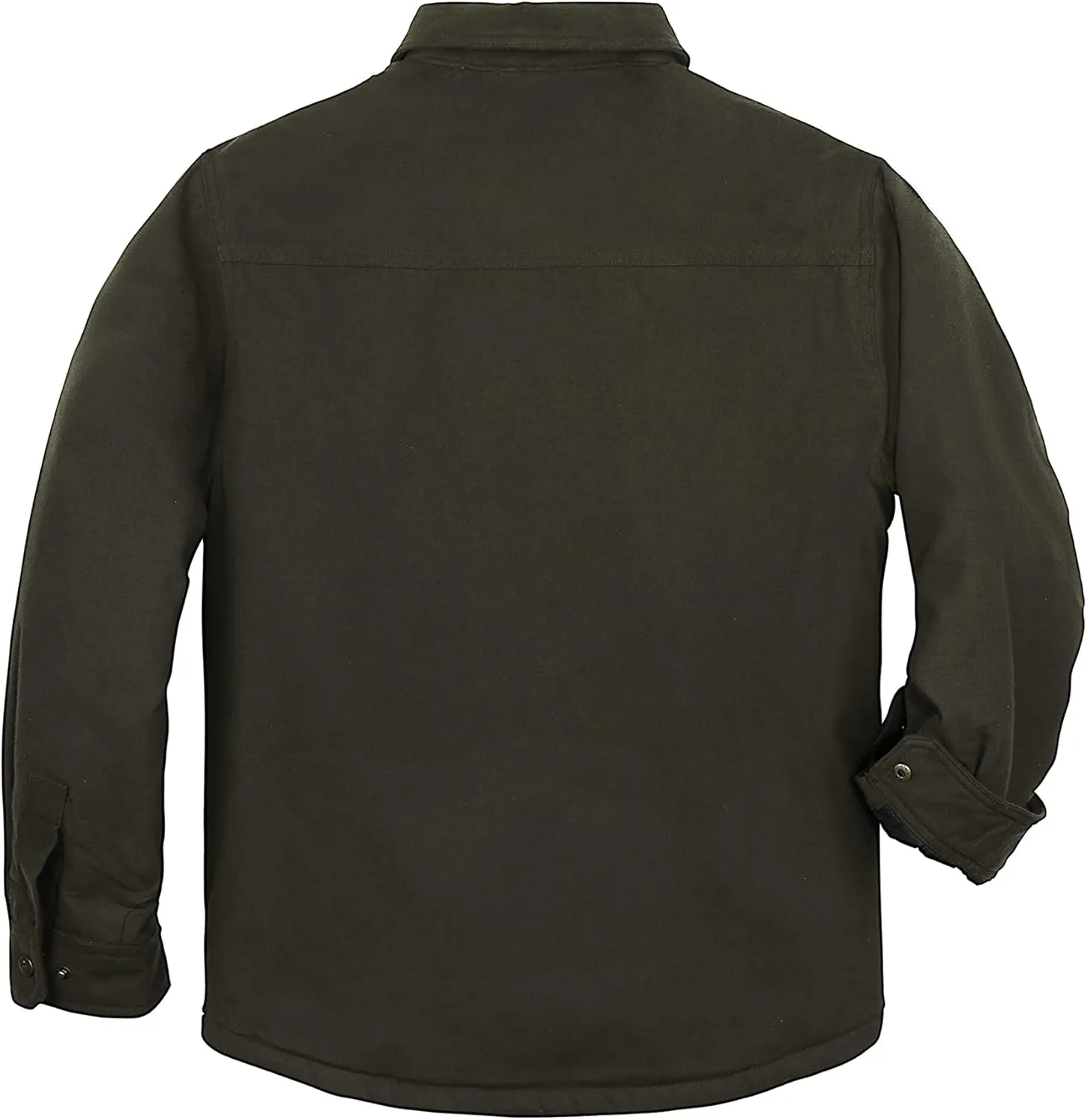 COEVALS CLUB Men's Flannel Shacket Casual Button Snap Sherpa Quilted Lined Premium Jacket Shirts