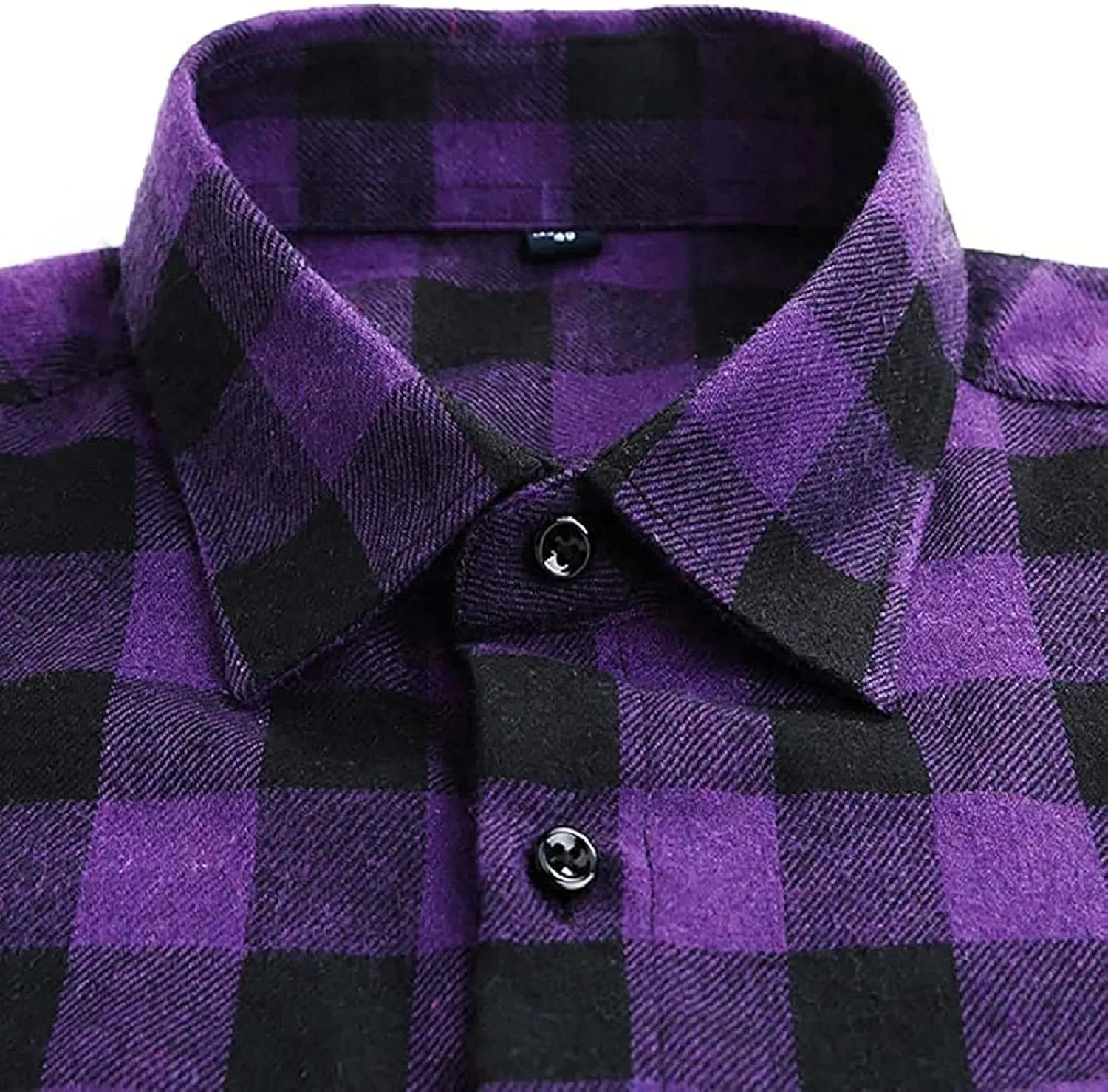 Cromoncent 2 Pack Men's Casual Plaid Flannel Button Down Shirt
