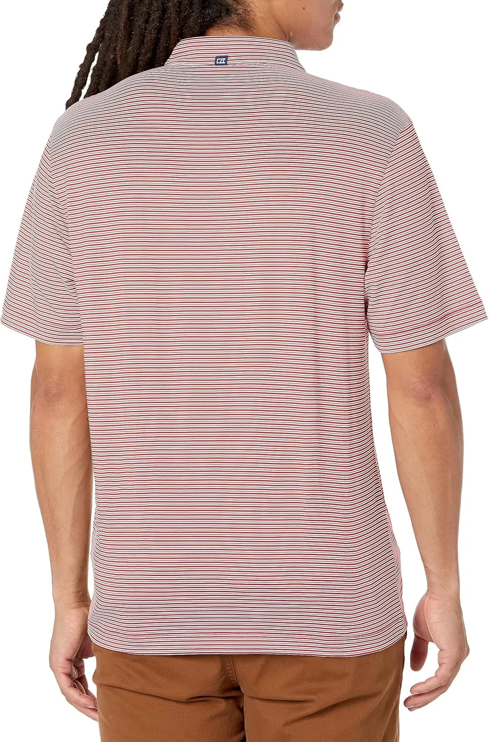 Cutter & Buck Forge Eco Double Stripe Stretch Recycled Mens Polo
