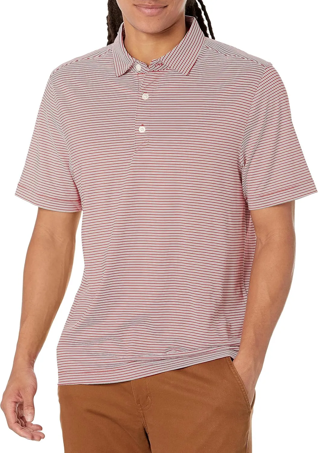 Cutter & Buck Forge Eco Double Stripe Stretch Recycled Mens Polo