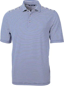 Cutter & Buck Short Sleeve Virtue Eco Pique Stripe Recycled Mens Big and Tall Polo