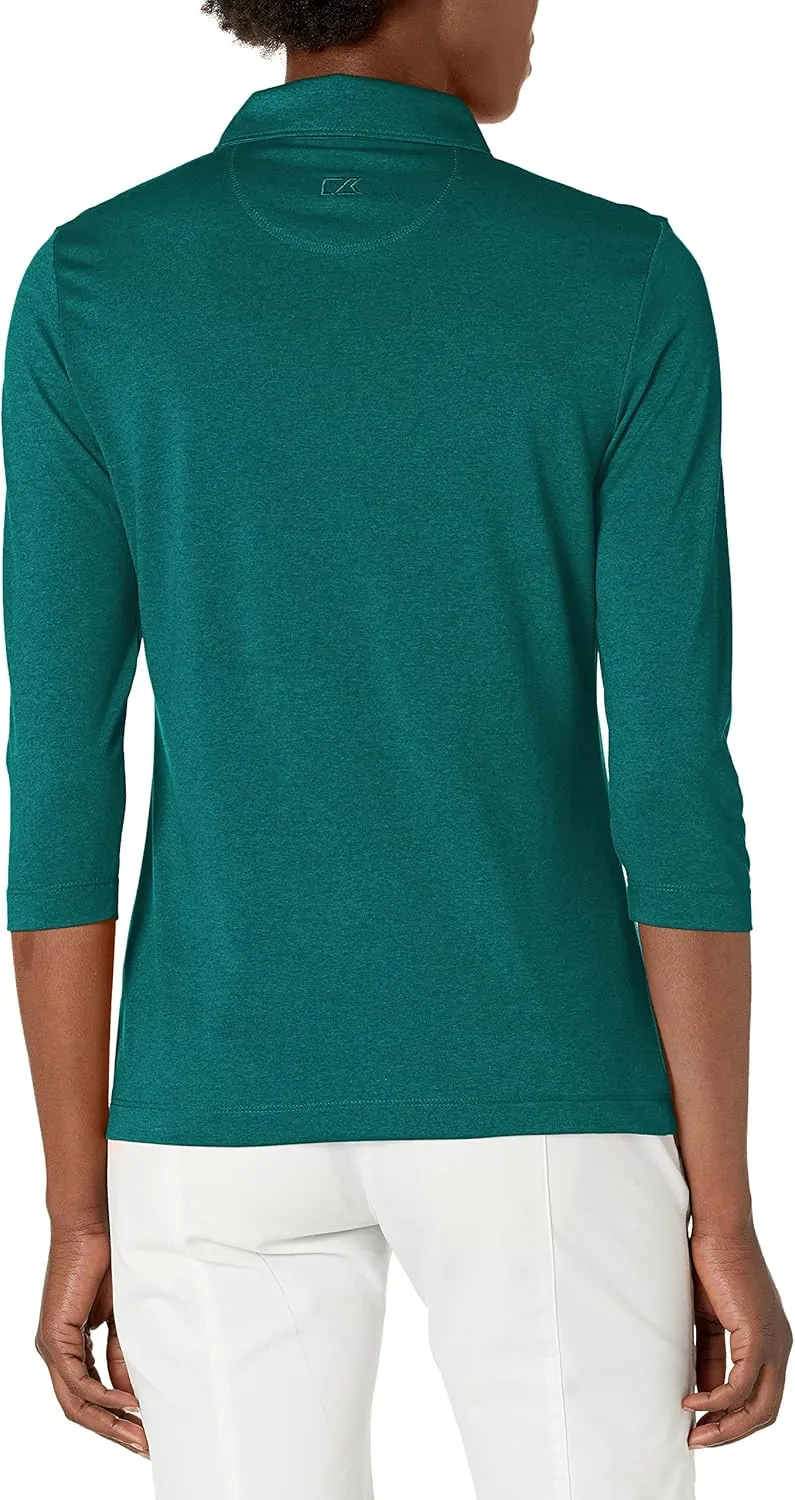 Cutter & Buck Women's Cb Drytec 3/4 Sleeve Chelan Polo