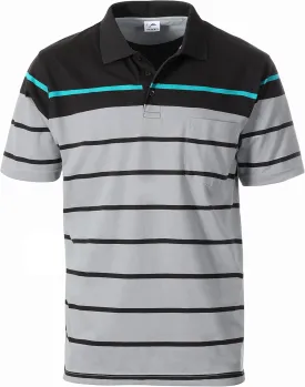Gioberti Mens Single Stripe Polo Shirt with Pocket