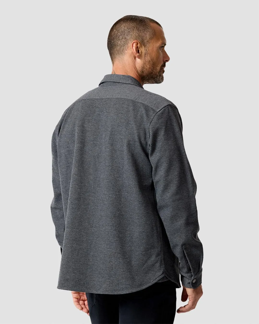 INTO THE AM Men's Sierra Shirt Jacket S - 4XL Twill Casual Fall Fashion Long Sleeve Button Up
