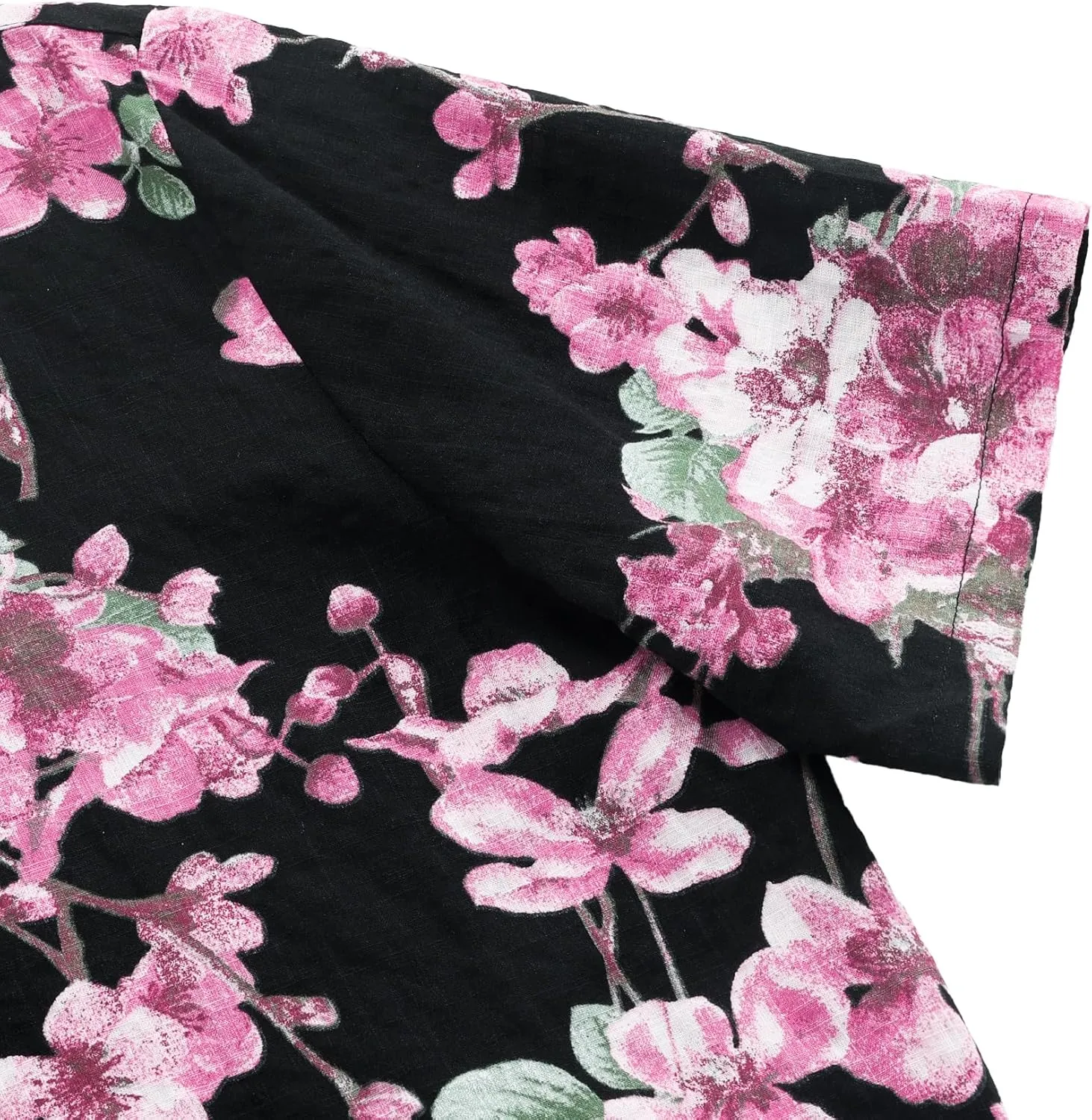 JOGAL Men's Flower Casual Button Down Short Sleeve Hawaiian Shirt