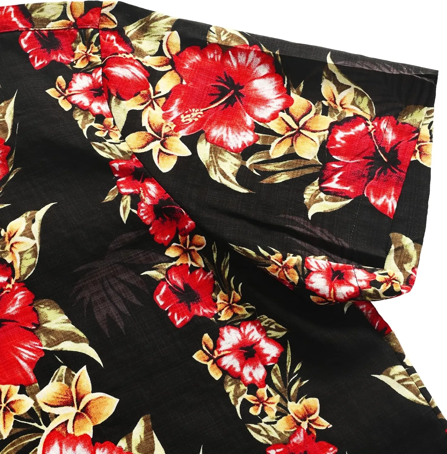 JOGAL Men's Flower Casual Button Down Short Sleeve Hawaiian Shirt