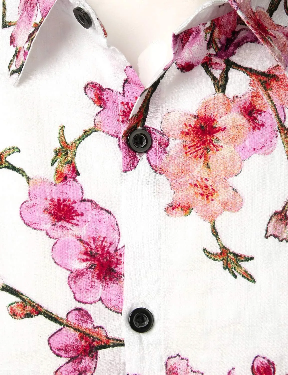 JOGAL Men's Flower Casual Button Down Short Sleeve Hawaiian Shirt