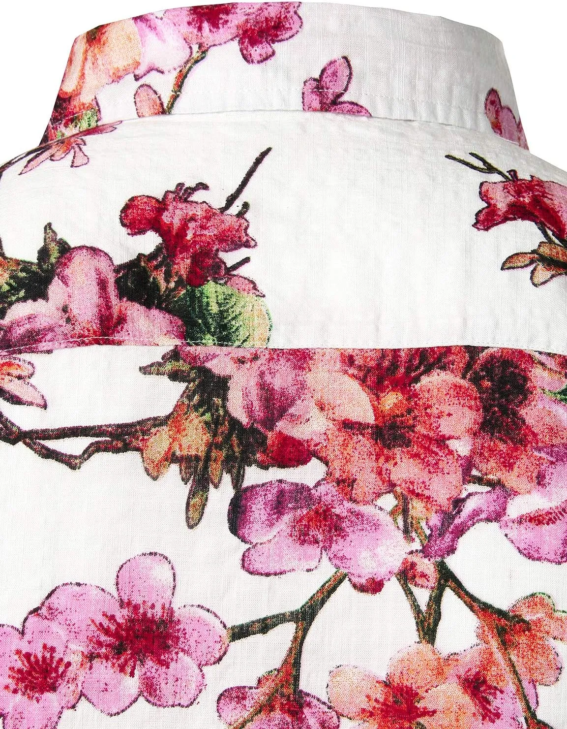 JOGAL Men's Flower Casual Button Down Short Sleeve Hawaiian Shirt