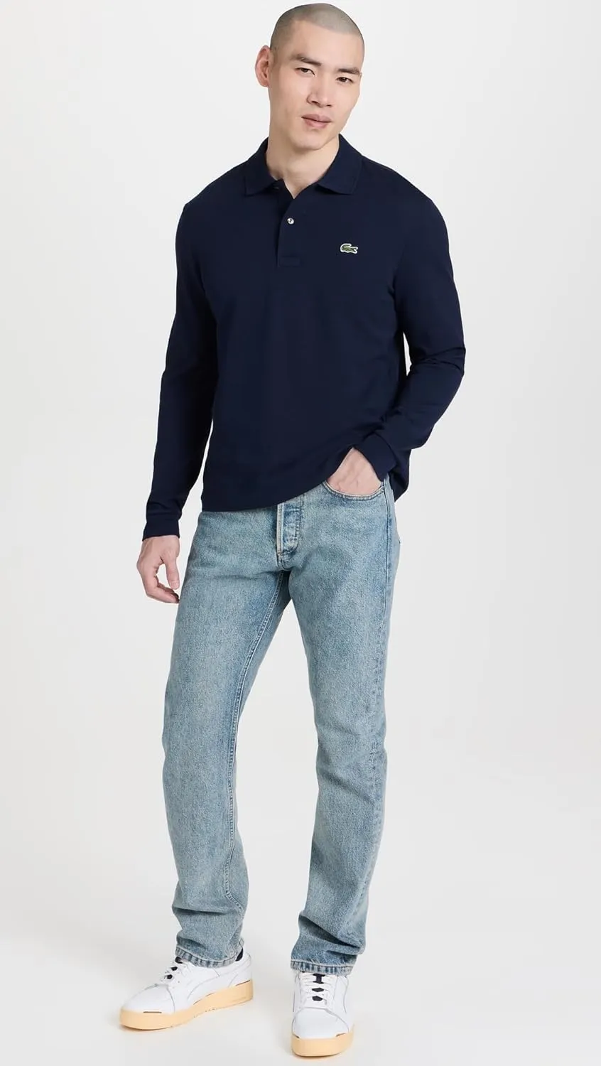 Lacoste Mens Classic Long Sleeve Pique Polo Shirt