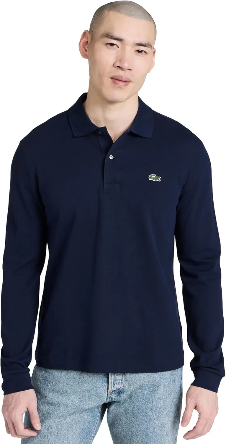 Lacoste Mens Classic Long Sleeve Pique Polo Shirt