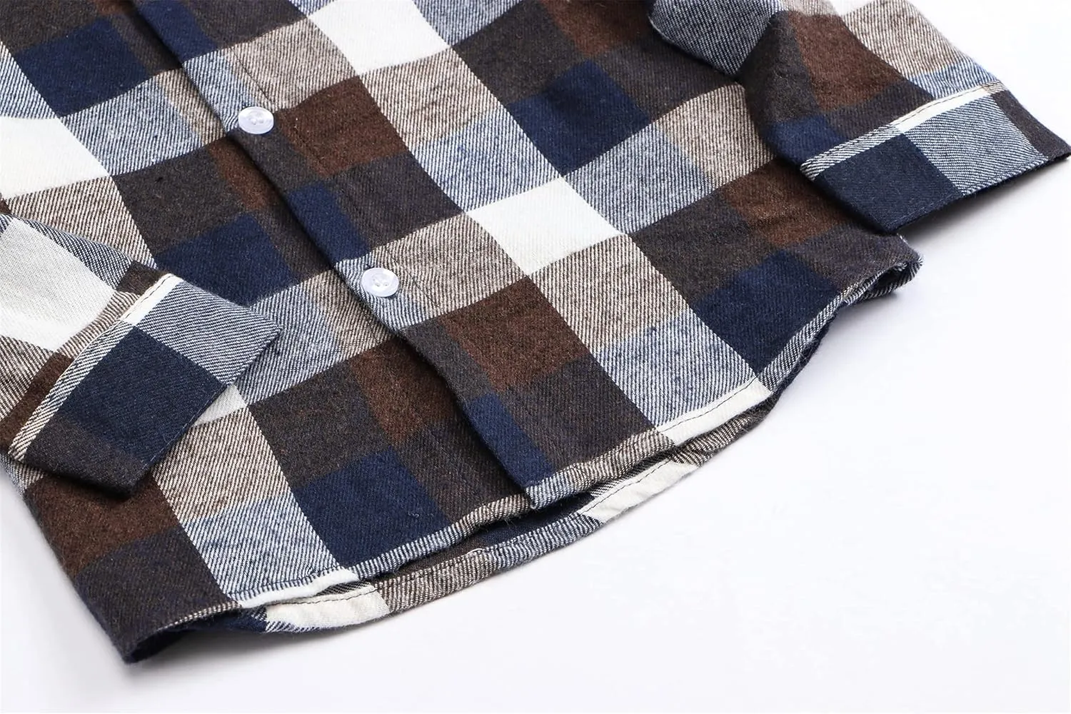 SANGTREE Mens & Boys Plaid Shirt Long Sleeve Button Down Flannel Shirts, US 3 Months - Adult 9XL