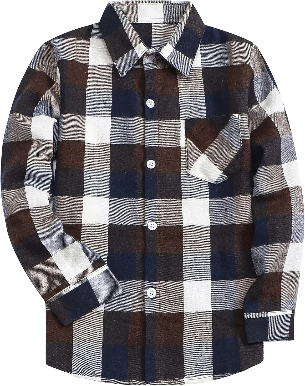 SANGTREE Mens & Boys Plaid Shirt Long Sleeve Button Down Flannel Shirts, US 3 Months - Adult 9XL
