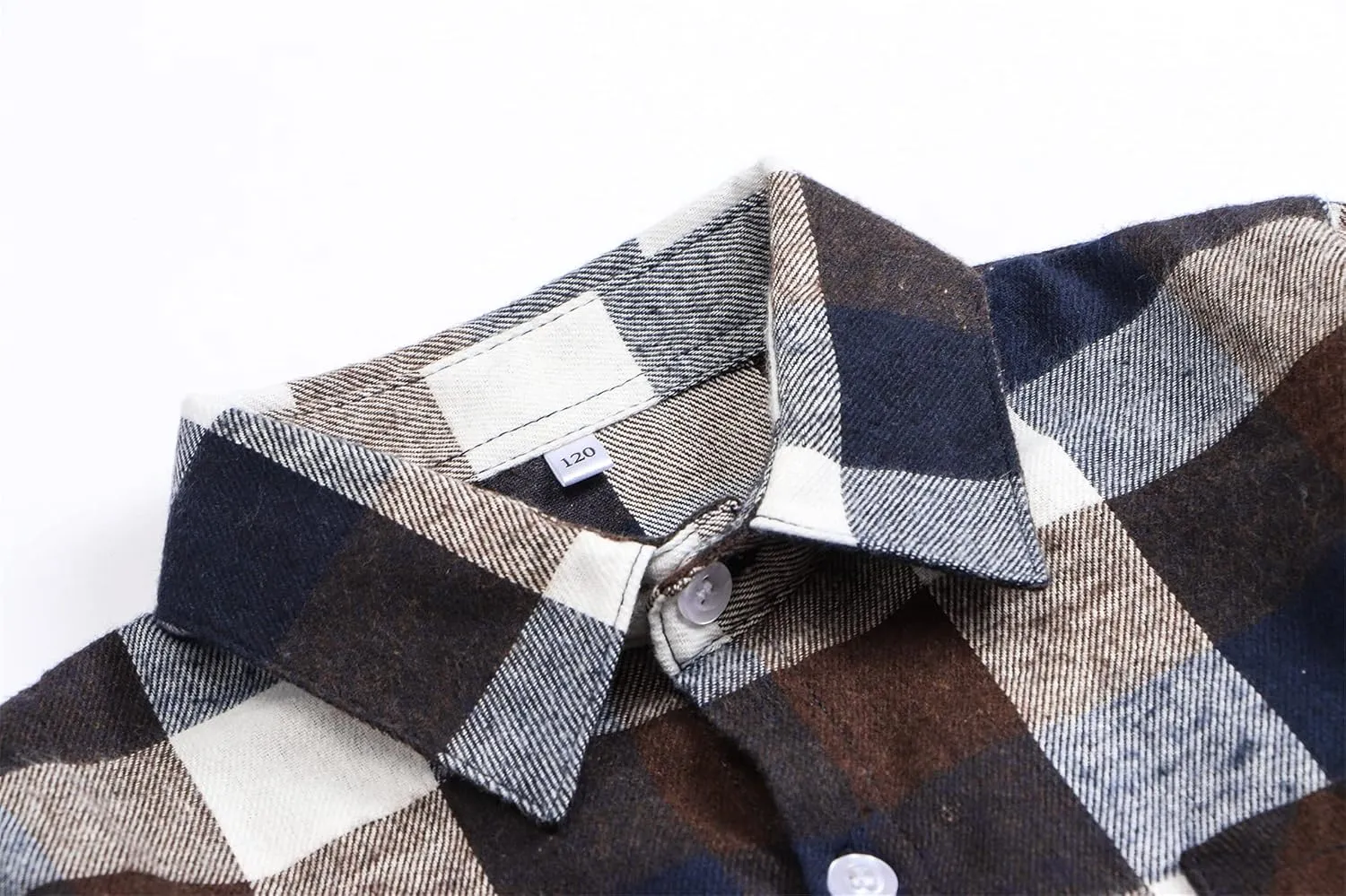 SANGTREE Mens & Boys Plaid Shirt Long Sleeve Button Down Flannel Shirts, US 3 Months - Adult 9XL