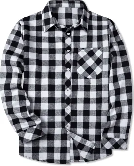 SANGTREE Mens & Boys Plaid Shirt Long Sleeve Button Down Flannel Shirts, US 3 Months - Adult 9XL